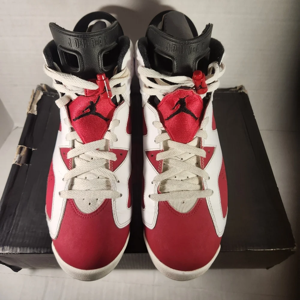 Men's Air Jordan Retro 6 Carmine Sneakers - Picture 3 of 9